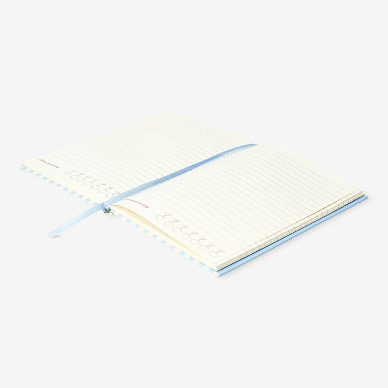 A5 lined notebook with cherry cover