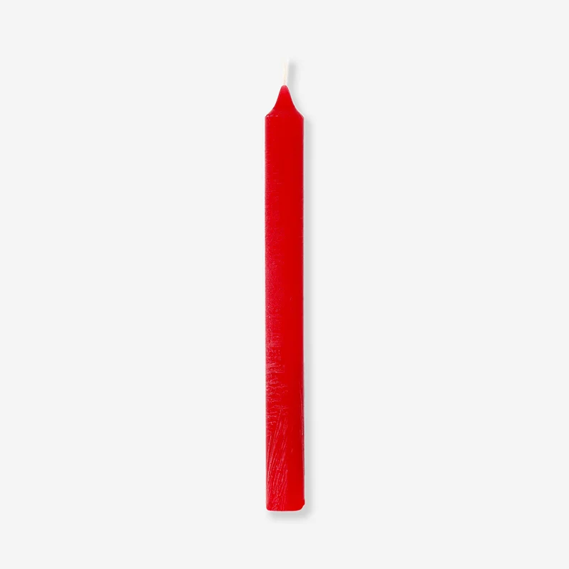 Red dinner candle - 24 cm