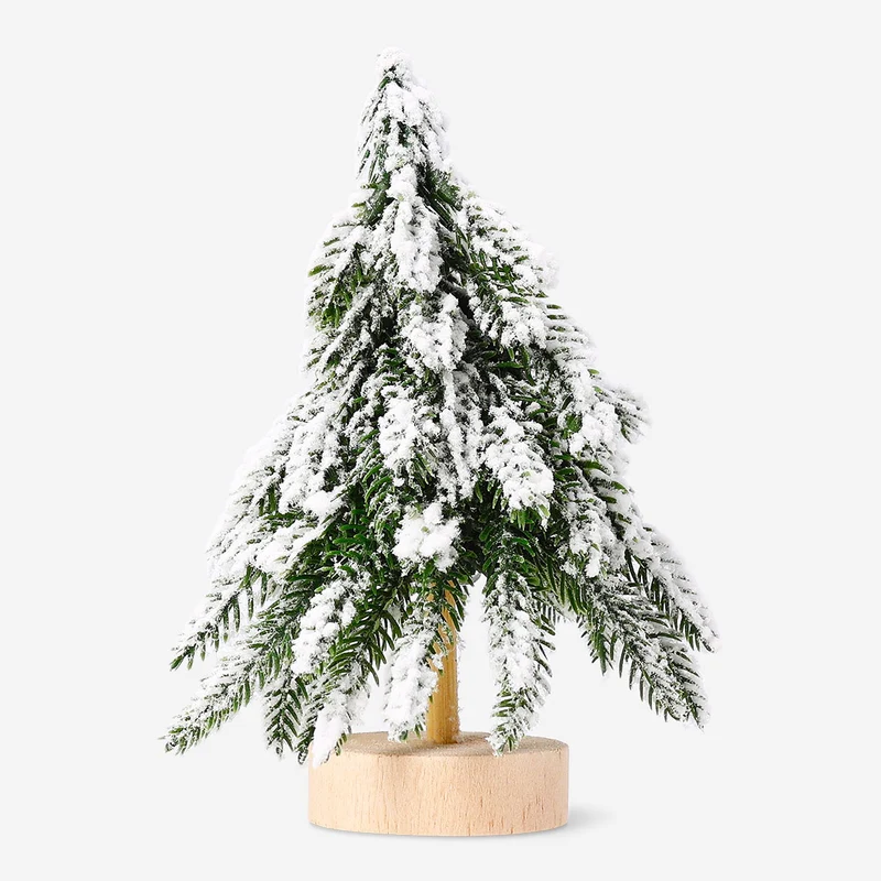 Snow covered decorative tree - 15 cm