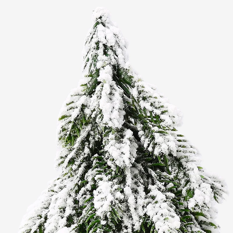 Snow covered decorative tree - 15 cm