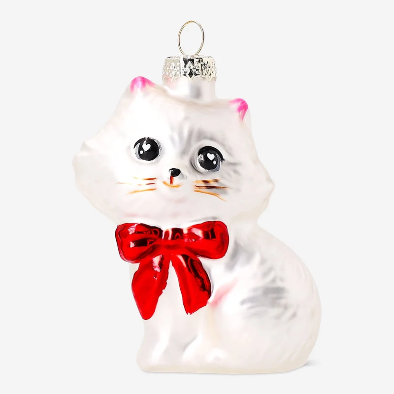 Bauble - White cat