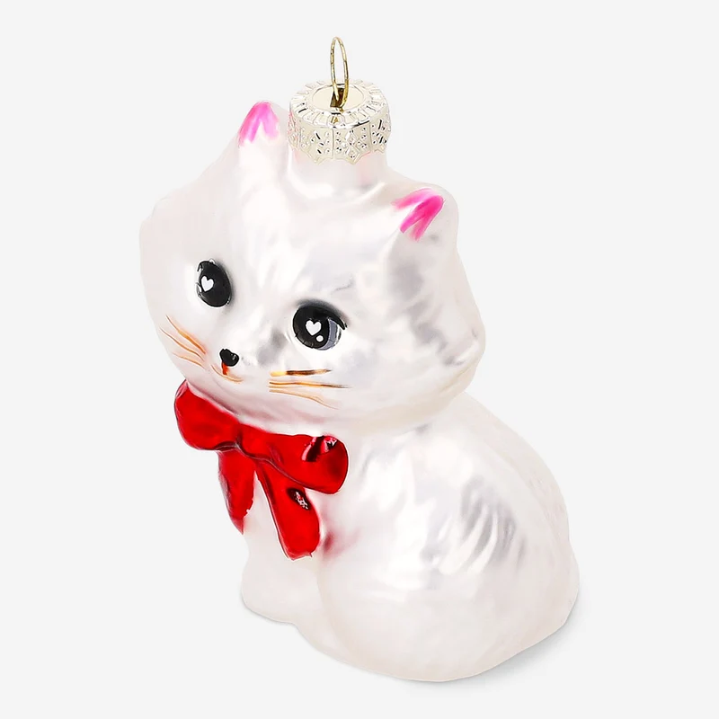 Bauble - White cat