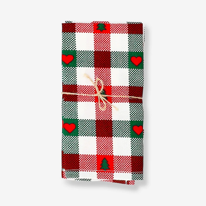 Checkered fabric napkins - 2 pcs
