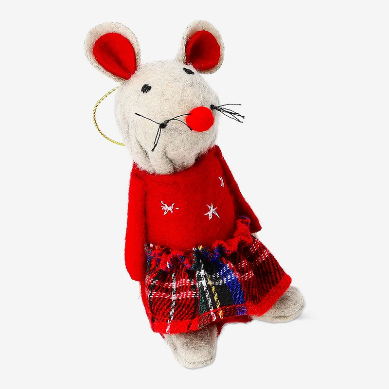 Decorative mouse girl - 8 cm