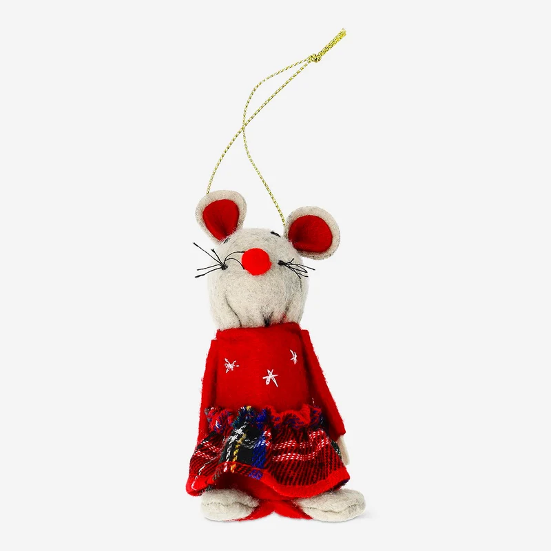 Decorative mouse girl - 8 cm