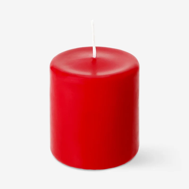 Red pillar candle - 8 cm