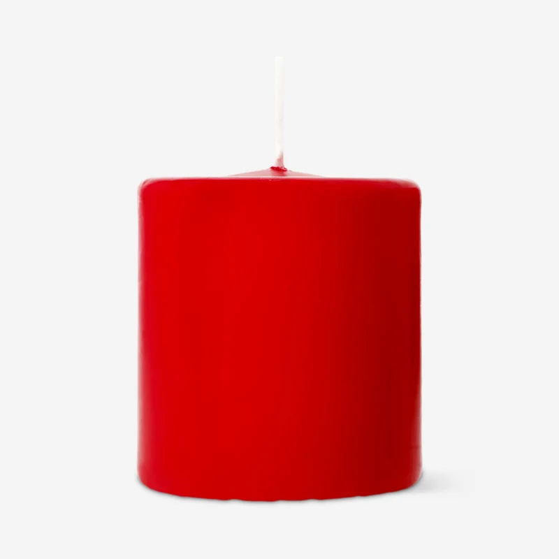 Red pillar candle - 8 cm