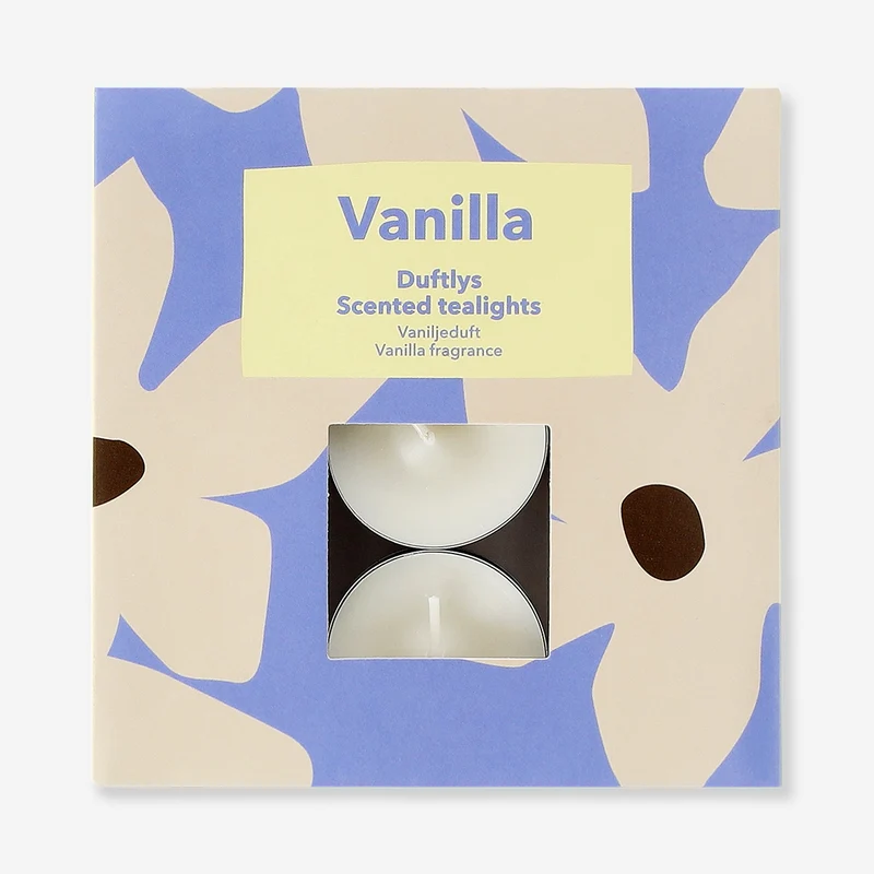 Scented tealights with vanilla fragrance - 18 pcs