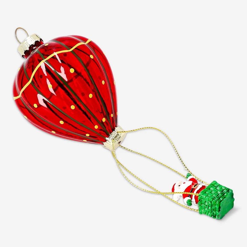Bauble - Santa in hot air balloon