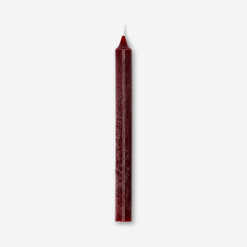 Burgundy dinner candle - 24 cm