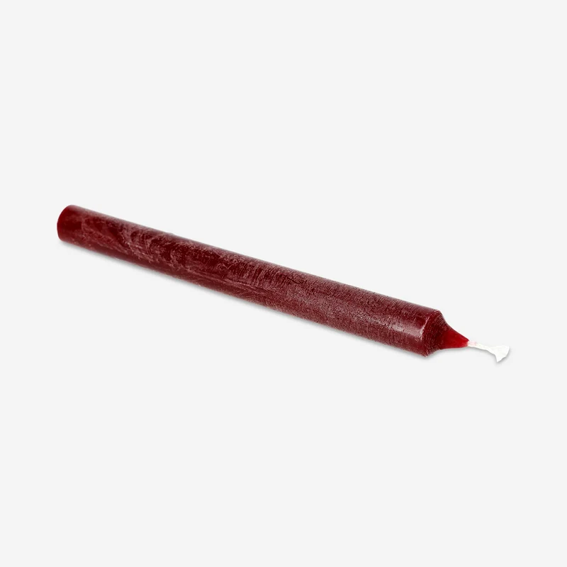 Burgundy dinner candle - 24 cm