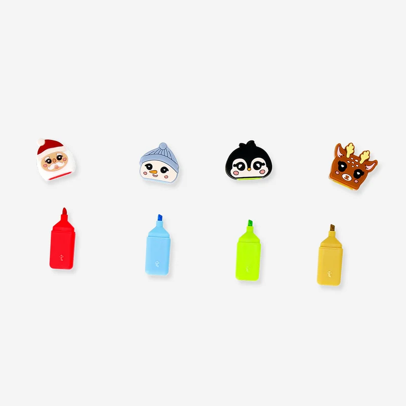 Christmas themed highlighters - 4 pcs