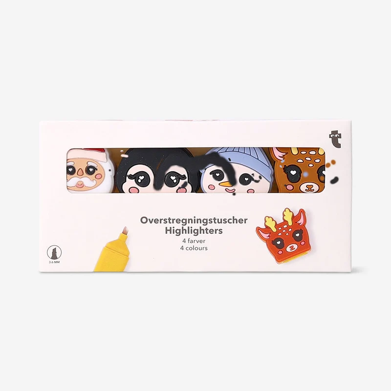 Christmas themed highlighters - 4 pcs