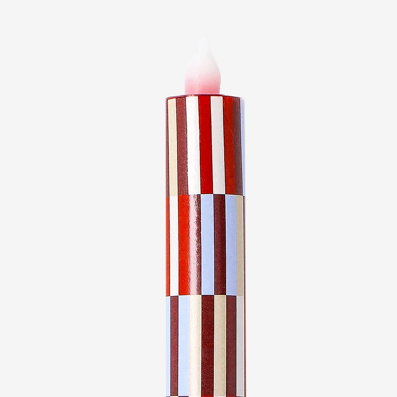 LED dinner candle with geometrical pattern - 24 cm
