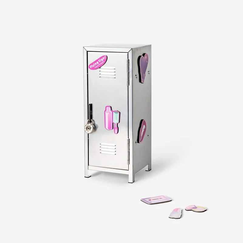 Mini metal locker with magnets