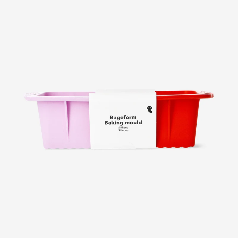 Pink and red silicone baking mould