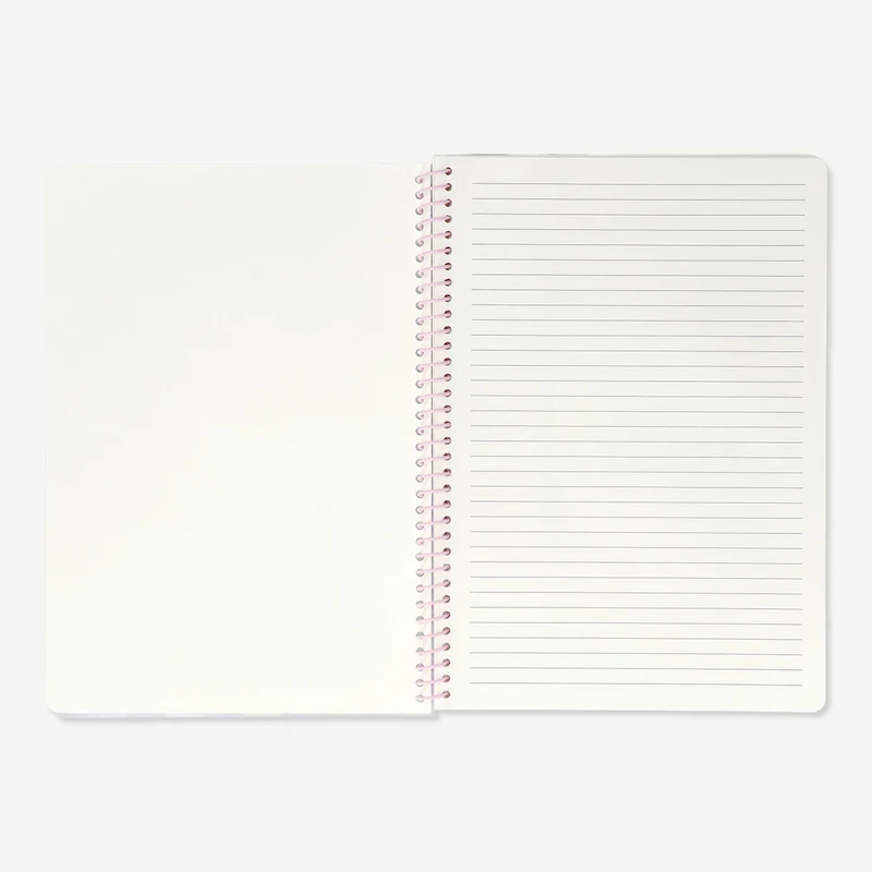 A4 notebook with pink checkered plastic cover