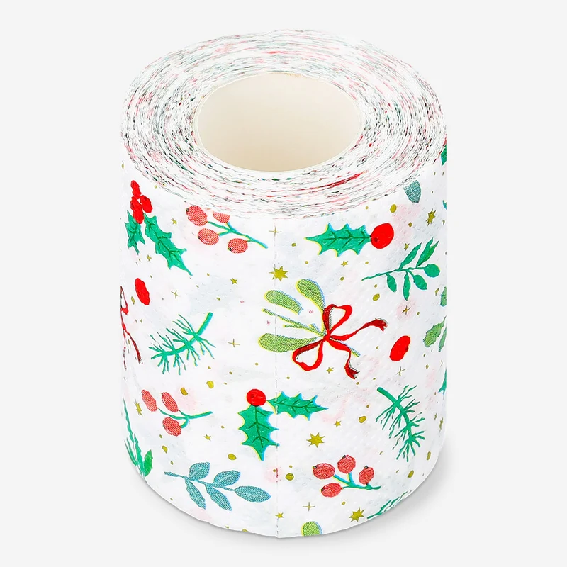 Toilet roll with Christmas print