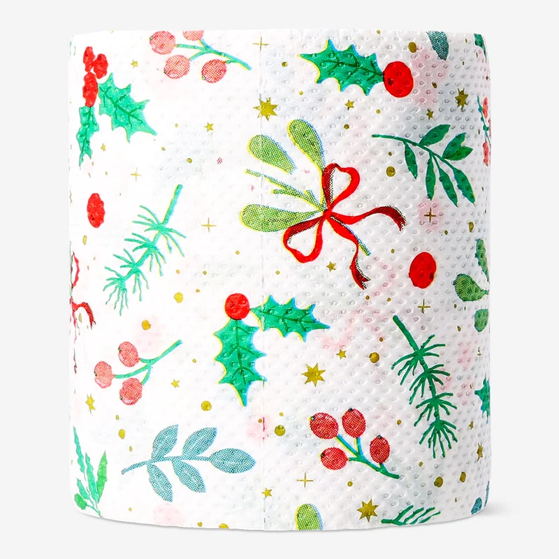 Toilet roll with Christmas print