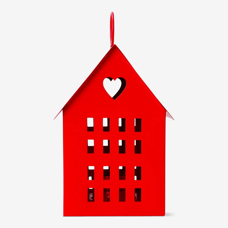 Red house lantern - 15 cm