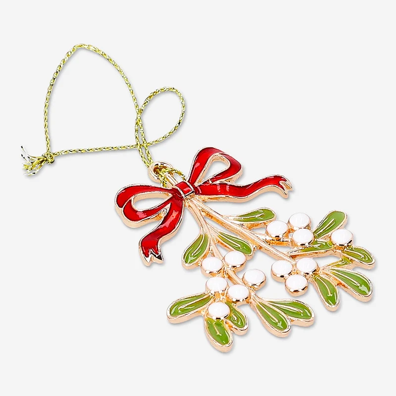 Hanging ornament - Holly in metal