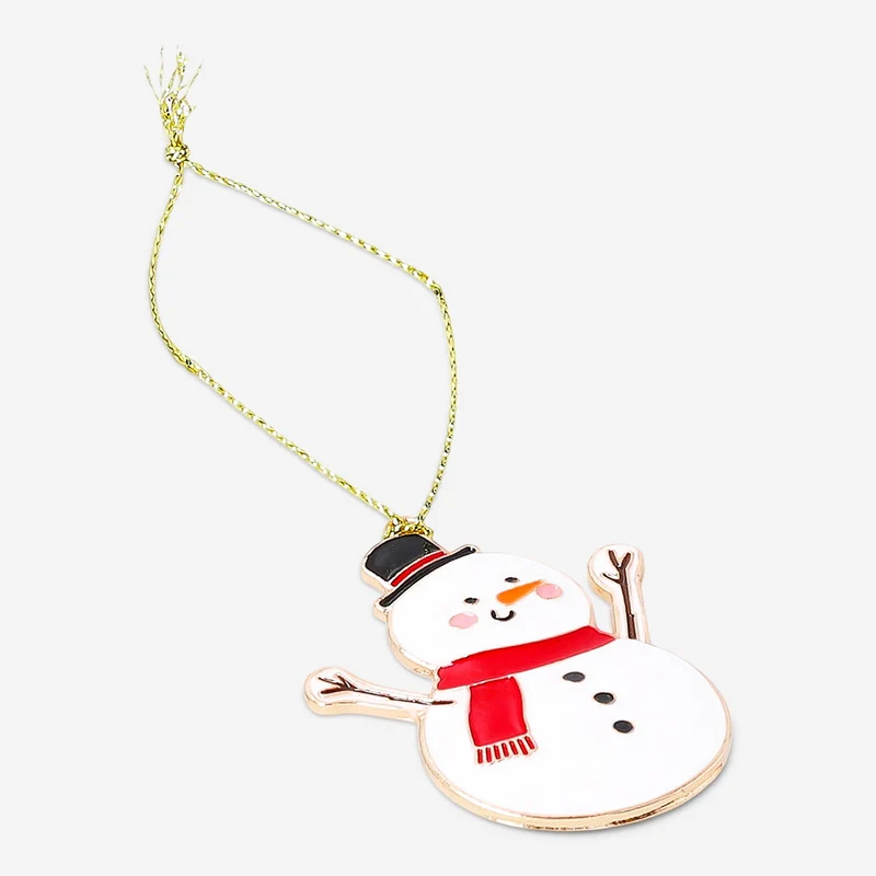 Hanging ornament - Snowman in metal