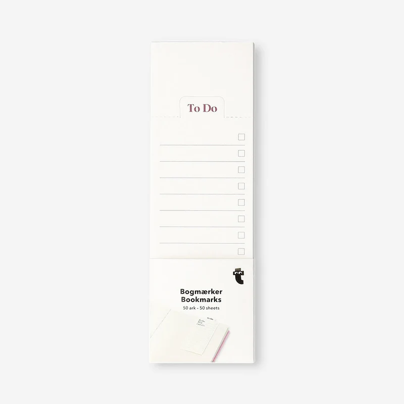 Bookmarks as paper to-do lists