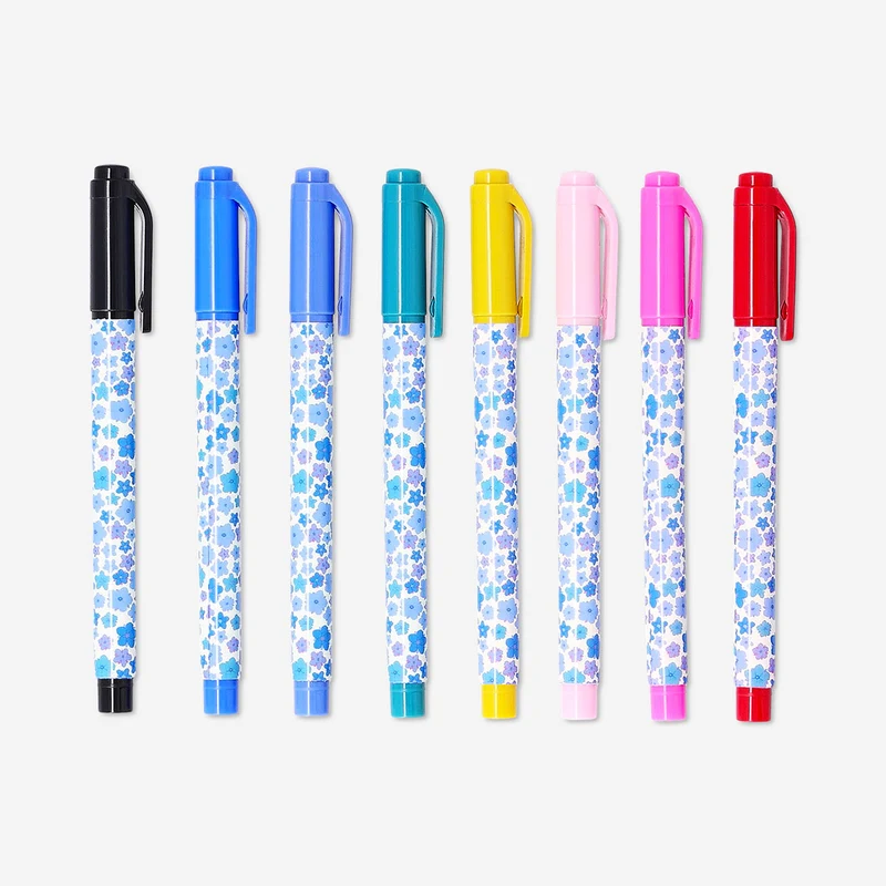 Floral drawing pens for journaling - 8 pcs