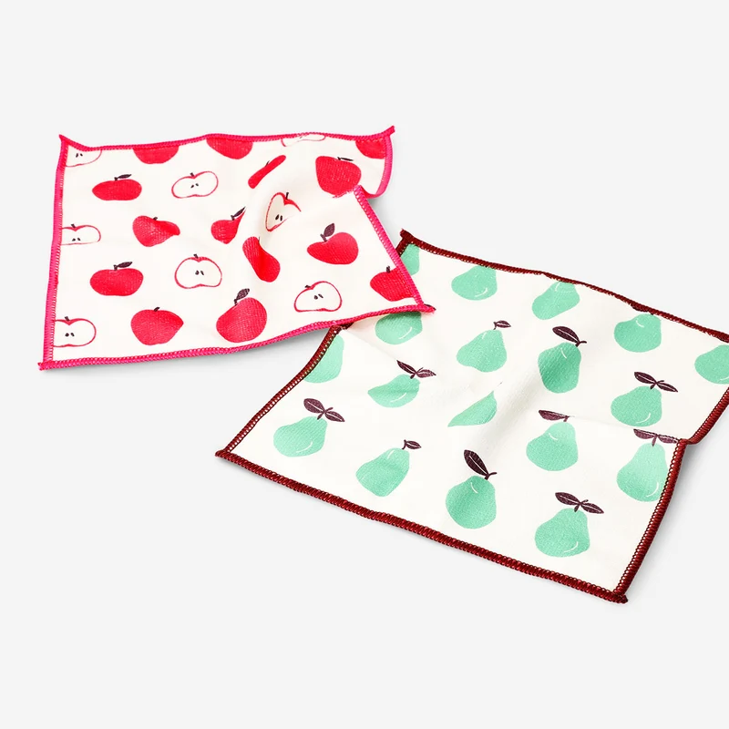 Kitchen cloths with fruit print - 2 pcs