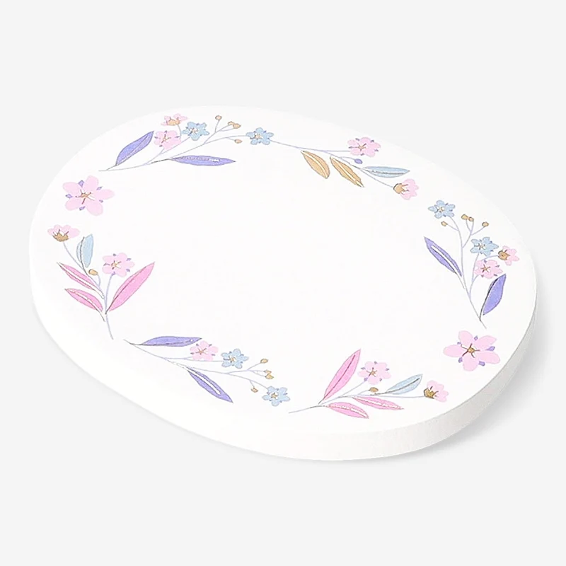 Floral sticky memos with gold detail