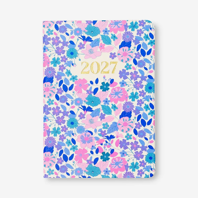 B6 floral weekly diary 2027 - English