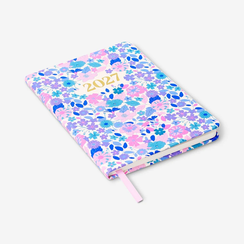B6 floral weekly diary 2027 - English