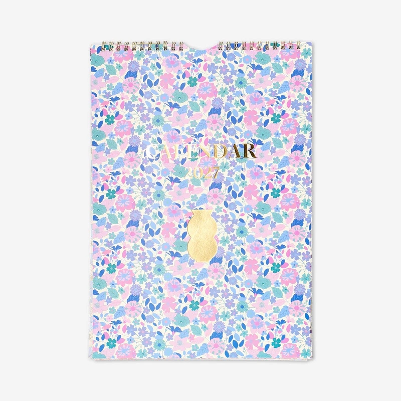 Floral monthly calendar for hanging 2027