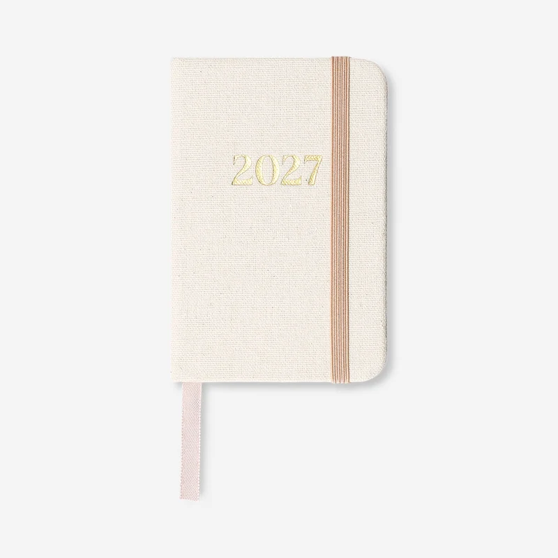 Fabric cover weekly diary 2027 - English