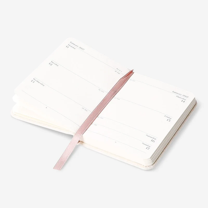 Fabric cover weekly diary 2027 - English