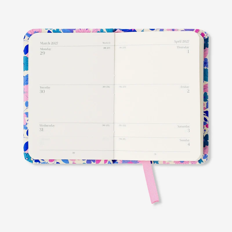 Floral weekly diary 2027 - English