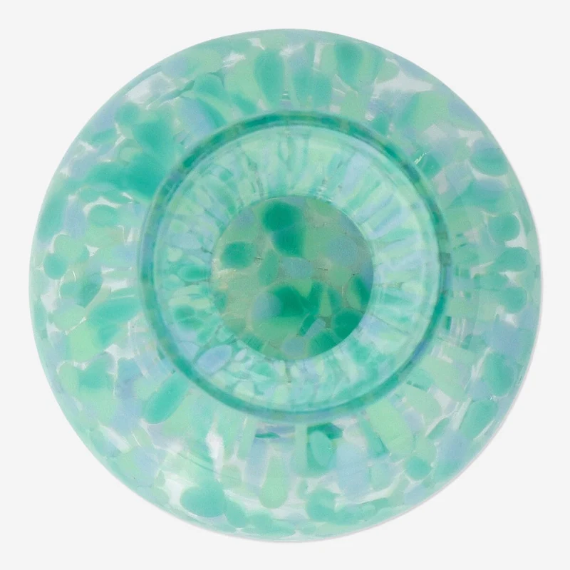 Vase with blue splash design