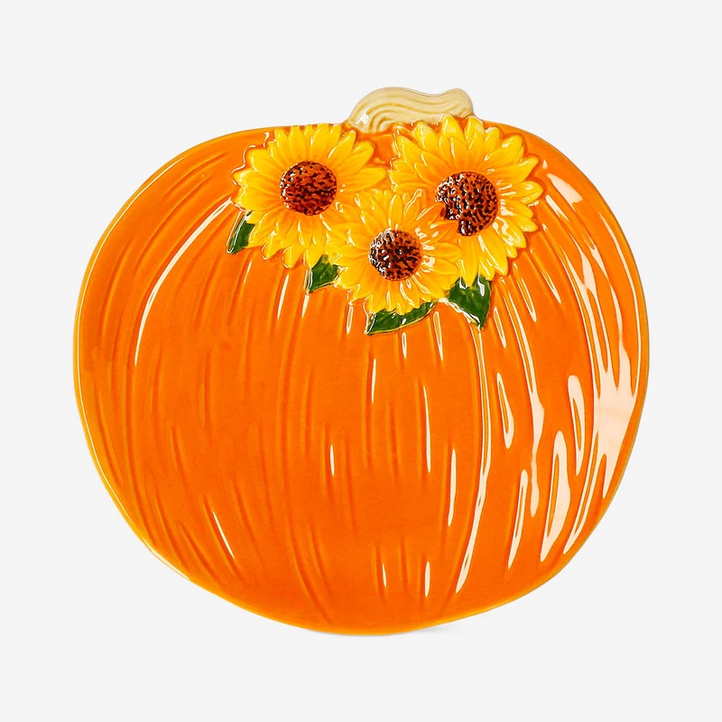 Plate with embossed sunflowers - 20 cm