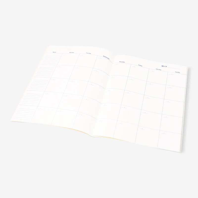 A4 floral monthly planner - English