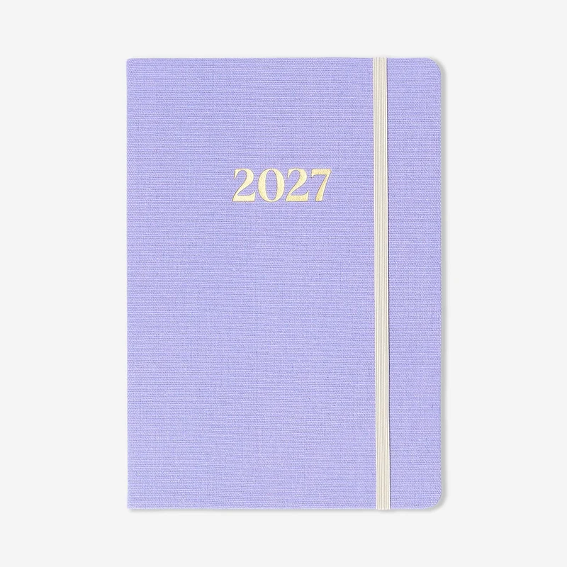 A5 purple daily diary 2027 - English