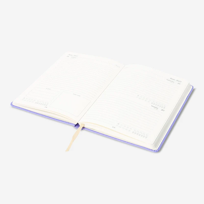 A5 purple daily diary 2027 - English
