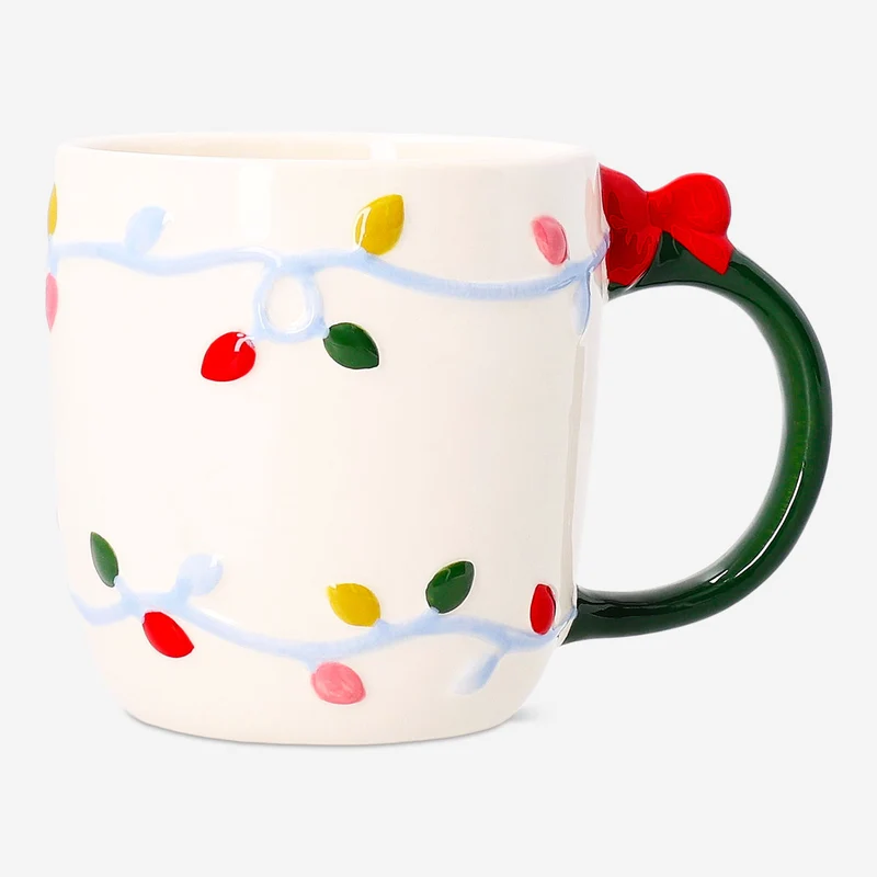 Christmas string lights mug - 400 ml
