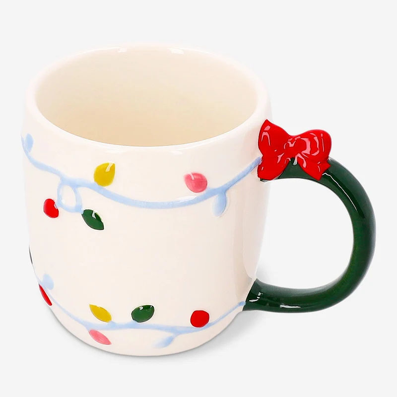 Christmas string lights mug - 400 ml