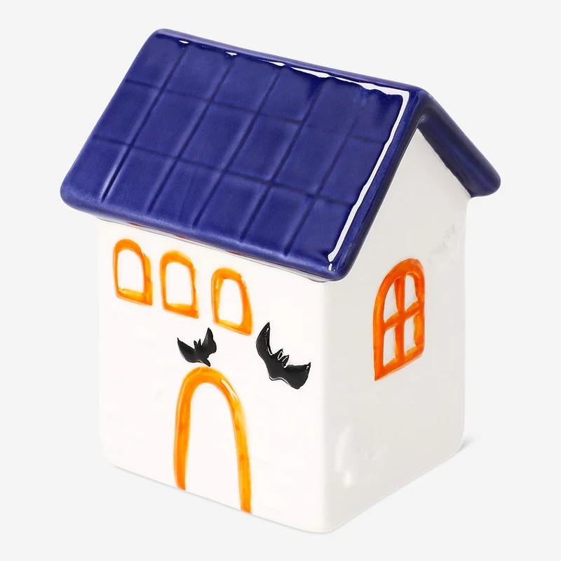Decorative ceramic Halloween house - 13 cm