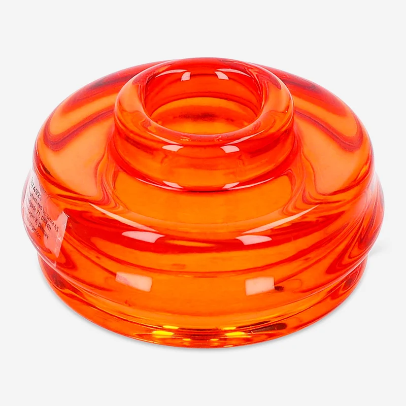 Orange candle and tealight holder - 7 cm