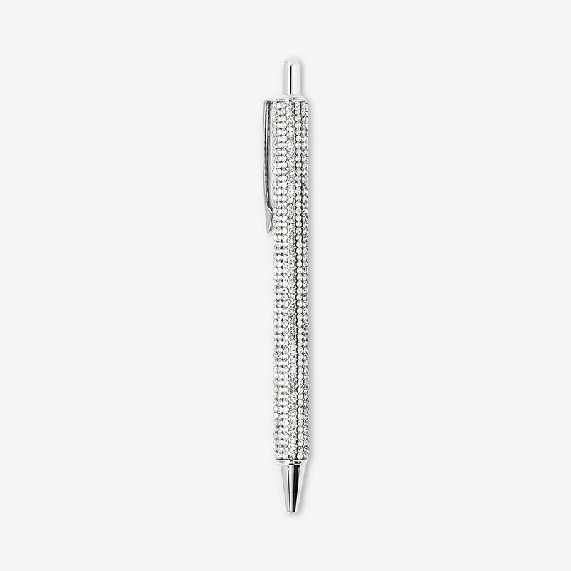 Ballpoint pen - Silver rhinestones