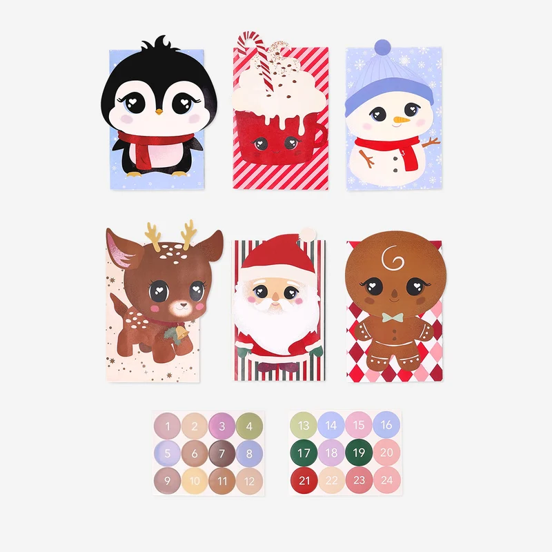 Advent gift bags with Christmas characters - 24 pcs