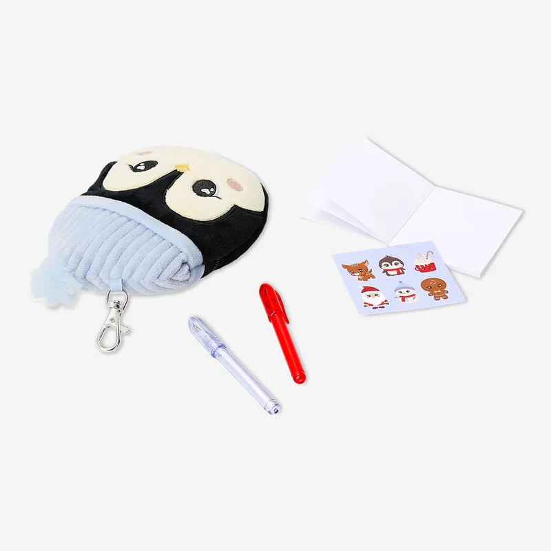 Stationery kit - Plush penguin