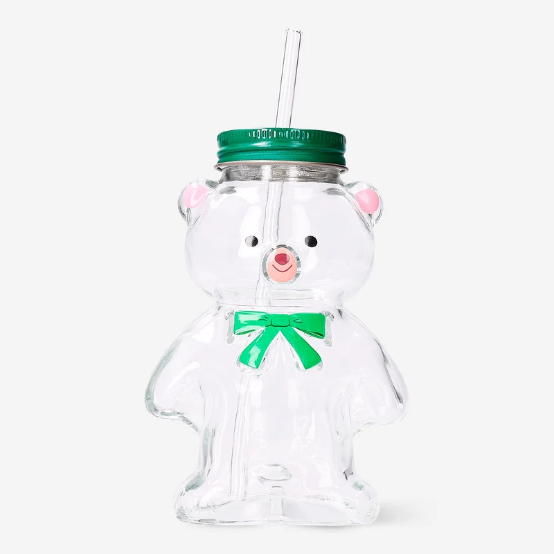 Bear cup with lid and straw - 500 ml