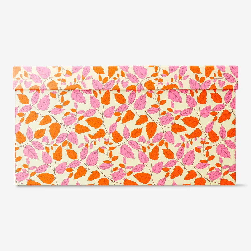 Storage box with autumn leaves - 28x20 cm